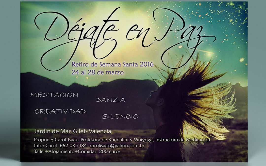 Flyer Dejate en paz